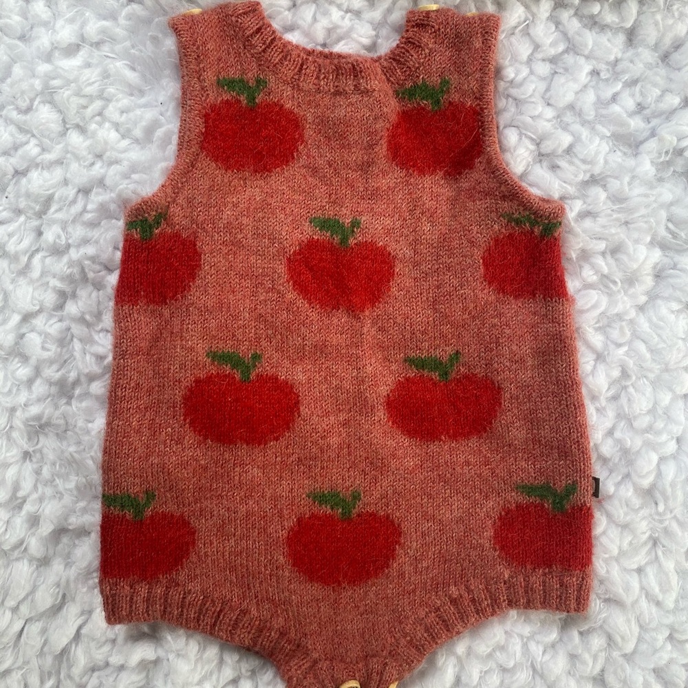 Oeuf Apple Sweater Onesie